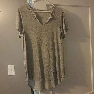 Hi-lo comfy gray shirt